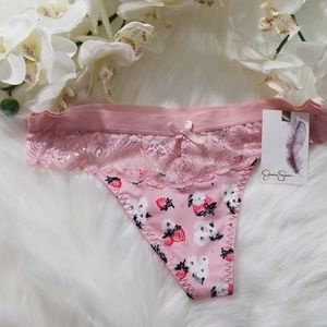 Jessica Simpson Flower Lace Thong